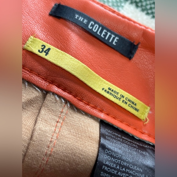 Anthropologie Maeve The Colette Cropped Wide-Leg Faux Leather Pants SIZE 34 EUC - Picture 15 of 15